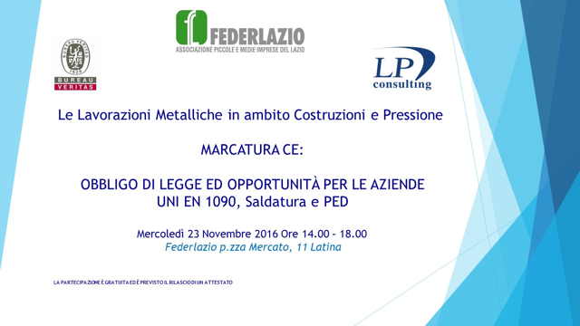 Lavorazioni metalliche e marcatura CE